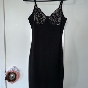 Black Lace Detail Dress